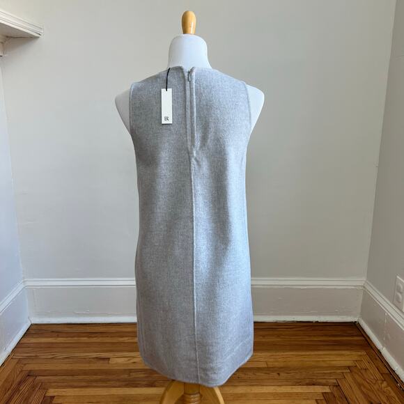 NEW Banana Republic Aike Wool Mini Sheath Dress Small - Heather Grey; Minimalist - Picture 13 of 16